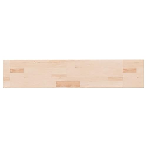 KTHLBRH Wandboard Wandregal Klein Küchenregal Wand Regale Wand - Regalboden 100x20x2,5 cm Unbehandeltes Massivholz Eiche für Schlafzimmer Küchen Büro Wohnzimmer von KTHLBRH