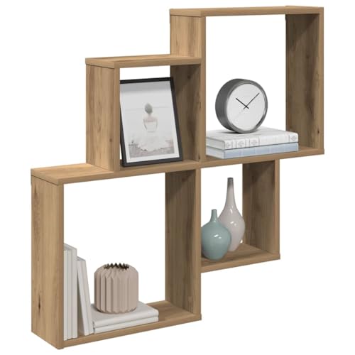 KTHLBRH Wandregal Artisan-Eiche Hängeregal Dekoratives Wandregal für Schlafzimmer Büro 80x15x78,5 cm Holzwerkstoff KTHLBRH Wandregal Artisan-Eiche Hängeregal Dekoratives Wandregal für Schlafzimmer Büro 80x15x78,5 cm Holzwerkstoff von KTHLBRH