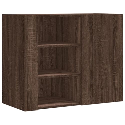 KTHLBRH Wandregal Badezimmer Schweberegale Badregal Regale Wand - Wandregal Braun Eichen-Optik 75x35x60 cm Holzwerkstoff für Küchen Büro Balkon Wohnzimmer KTHLBRH Wandregal Badezimmer Schweberegale Badregal Regale Wand - Wandregal Braun Eichen-Optik 75x35x60 cm Holzwerkstoff für Küchen Büro Balkon Wohnzimmer von KTHLBRH