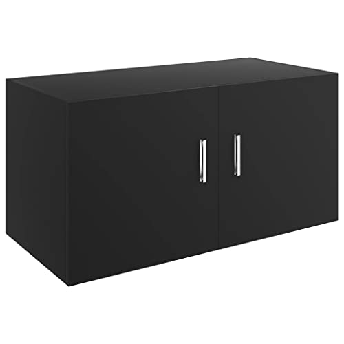 KTHLBRH Wandregal Badezimmer Wandregal Klein Badezimmer Regal Regale Wand - Wandschrank Schwarz 80 x 39 x 40 cm Holzwerkstoff für Küchen Büro Badezimmer Wohnzimmer KTHLBRH Wandregal Badezimmer Wandregal Klein Badezimmer Regal Regale Wand - Wandschrank Schwarz 80 x 39 x 40 cm Holzwerkstoff für Küchen Büro Badezimmer Wohnzimmer von KTHLBRH