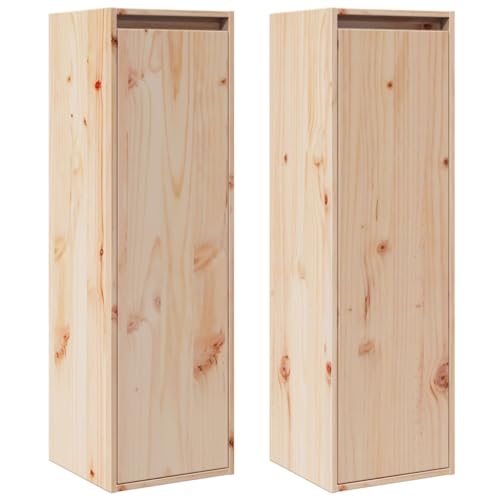 KTHLBRH Wandregal Badezimmer Wandregal Klein Küchenregal Wand Book Shelf - Wandschränke 2 STK. 30x30x100 cm Massivholz Kiefer für Küchen Balkon Schlafzimmer Wohnzimmer von KTHLBRH