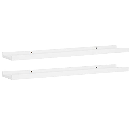 KTHLBRH Wandregal Brett Gewürzregal Wand Küchenregal Wand Schwebendes Regal - Bilderleisten 2 STK. Weiß 80x9x3 cm MDF für Küchen Balkon Badezimmer Wohnzimmer KTHLBRH Wandregal Brett Gewürzregal Wand Küchenregal Wand Schwebendes Regal - Bilderleisten 2 STK. Weiß 80x9x3 cm MDF für Küchen Balkon Badezimmer Wohnzimmer von KTHLBRH