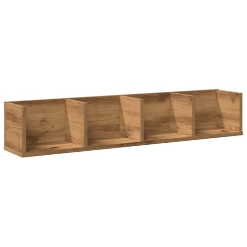 KTHLBRH Wandregal Klein Küchenregal Wand Book Shelf - CD-Wandregal Artisan-Eiche 100x18x18 cm Holzwerkstoff für Badezimmer Küchen Schlafzimmer Balkon KTHLBRH Wandregal Klein Küchenregal Wand Book Shelf - CD-Wandregal Artisan-Eiche 100x18x18 cm Holzwerkstoff für Badezimmer Küchen Schlafzimmer Balkon von KTHLBRH