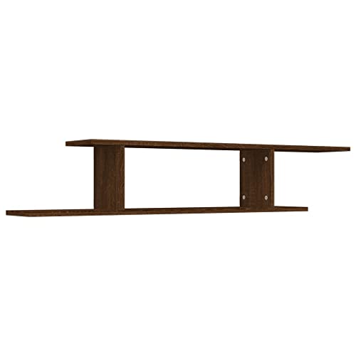 KTHLBRH Wandregal Schwebend Badregal Badezimmer Regal Regale Wand - TV-Wandregal Braun Eichen-Optik 125x18x23 cm Holzwerkstoff für Wohnzimmer Küchen Schlafzimmer Badezimmer KTHLBRH Wandregal Schwebend Badregal Badezimmer Regal Regale Wand - TV-Wandregal Braun Eichen-Optik 125x18x23 cm Holzwerkstoff für Wohnzimmer Küchen Schlafzimmer Badezimmer von KTHLBRH