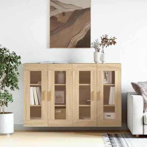KTHLBRH Wandschränke 2 STK. Sonoma-Eiche Holzwerkstoff gartenschrank kleiderschrank for Schlafzimmer Wohnzimmer KTHLBRH Wandschränke 2 STK. Sonoma-Eiche Holzwerkstoff gartenschrank kleiderschrank for Schlafzimmer Wohnzimmer von KTHLBRH