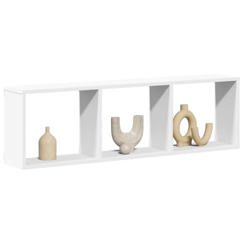 KTHLBRH Wandschrank Aufbewahrungsregal Regal für Deko für Bad Küche 100x16x30 cm Weiß Holzwerkstoff KTHLBRH Wandschrank Aufbewahrungsregal Regal für Deko für Bad Küche 100x16x30 cm Weiß Holzwerkstoff von KTHLBRH