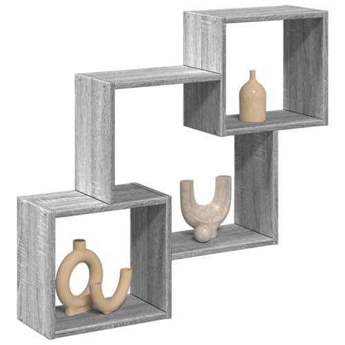 KTHLBRH Wandschrank Dekoratives Wandregal Wohnzimmerregal für Bad Schlafzimmer 78x18x71 cm Grau Sonoma Holzwerkstoff KTHLBRH Wandschrank Dekoratives Wandregal Wohnzimmerregal für Bad Schlafzimmer 78x18x71 cm Grau Sonoma Holzwerkstoff von KTHLBRH
