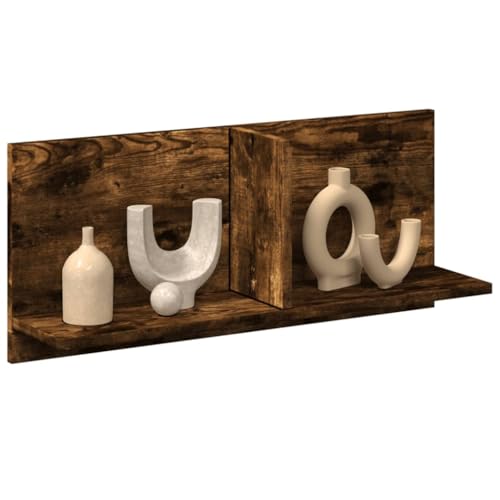 KTHLBRH Wandschrank Hängeregal Bücherregal für Wohnzimmer Schlafzimmer 70x16,5x30 cm Räuchereiche Holzwerkstoff von KTHLBRH