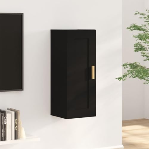 KTHLBRH Wandschrank Schwarz Regal für Deko Dekoregal für Büro Bad 35x34x90 cm Holzwerkstoff KTHLBRH Wandschrank Schwarz Regal für Deko Dekoregal für Büro Bad 35x34x90 cm Holzwerkstoff von KTHLBRH