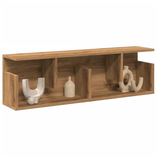 KTHLBRH Wandschrank Wandboard Pflanzenregal für Wohnzimmer Büro 100x20x30 cm Artisan-Eiche Holzwerkstoff von KTHLBRH