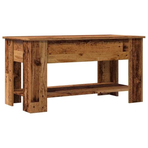 KTHLBRH Wohnzimmer Tisch für Couch Balkon Tisch Gartentisch Klein Living Room Table - Couchtisch Altholz-Optik 101x49x52 cm Holzwerkstoff für Schlafzimmer Balkon Wohnzimmer Garten von KTHLBRH