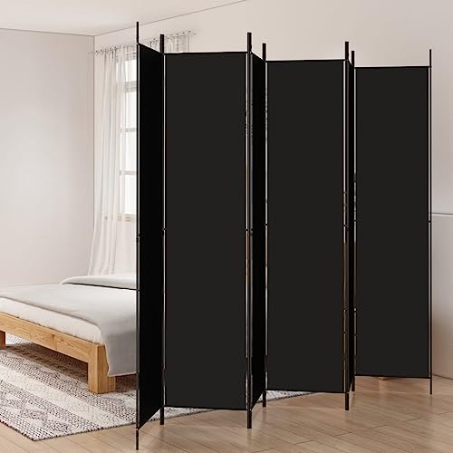 Raumteiler Sichtschutz Garten 6-TLG. Paravent Schwarz 300x220 cm Stoff von KTHLBRH