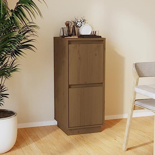 Sideboard Honigbraun flurschrank gartenschrank for Schlafzimmer Wohnzimmer 31,5x34x75 cm Massivholz Kiefer von KTHLBRH