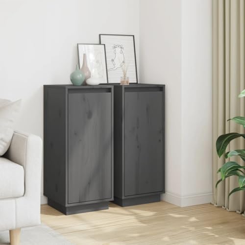 Sideboards 2 STK. Grau sideboards kommoden for Schlafzimmer Innenraum 31,5x34x75 cm Massivholz Kiefer Sideboards 2 STK. Grau sideboards kommoden for Schlafzimmer Innenraum 31,5x34x75 cm Massivholz Kiefer von KTHLBRH