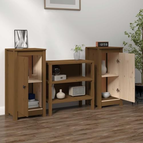 Sideboards 2 STK. Honigbraun gartenschrank flurschrank for Schlafzimmer Innenraum 39x35x80 cm Massivholz Kiefer Sideboards 2 STK. Honigbraun gartenschrank flurschrank for Schlafzimmer Innenraum 39x35x80 cm Massivholz Kiefer von KTHLBRH