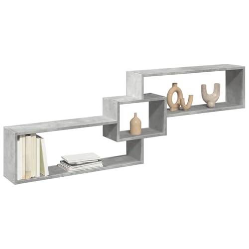 Wandschrank Wandboard Hängeregal für Küche Büro 158x18x53 cm Betongrau Holzwerkstoff Wandschrank Wandboard Hängeregal für Küche Büro 158x18x53 cm Betongrau Holzwerkstoff von KTHLBRH