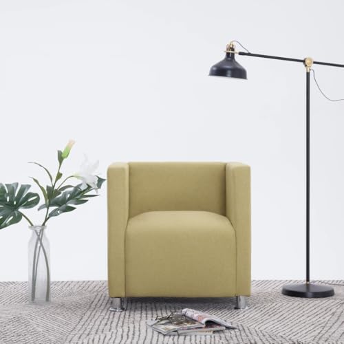 Würfel-Sessel Grün Stoff Bürostuhl Schlafzimmerstuhl für Küche Büro von KTHLBRH