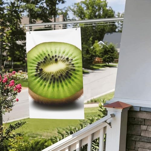 2 x 91 cm große Flaggen für draußen, lustiges Banner, grüne Kiwi-Gartenflagge, doppelseitiger Druck, Hofflagge, Willkommensgartenbanner für Zuhause, Rasen, Innen- und Außenbereich, Dekorflaggen von KTHSNSKL