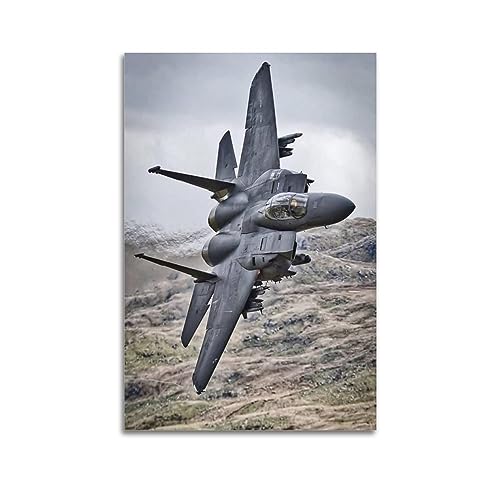 KTIN F-15 Attack Eagle Jets Fighter Poster, dekoratives Gemälde, Leinwand, Wandposter und Kunstdruck, modernes Familienschlafzimmer-Dekor-Poster, 30 x 45 cm von KTIN