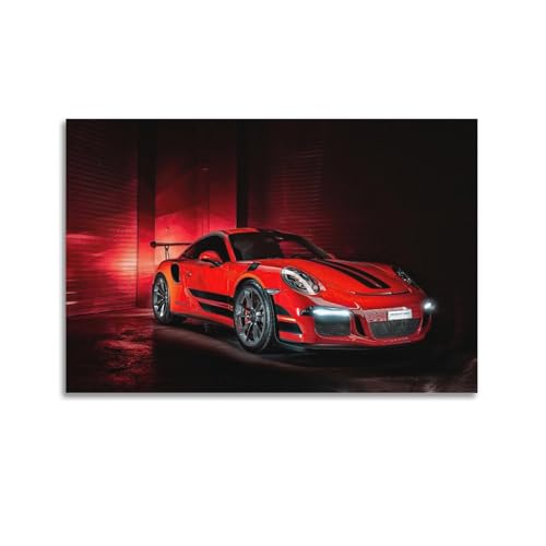 KTIN Hypercar Poster 911 GT3 RS Supercar-Rennwagen-Poster, dekoratives Gemälde, Leinwand, Wandposter und Kunstdruck, modernes Familienschlafzimmer-Dekor-Poster, 40 x 60 cm von KTIN