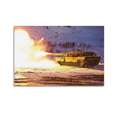 KTIN Militär-Poster Norwegische Armee Leopard 2 Panzer Poster Dekorative Malerei Leinwand Wandposter und Kunstdruck Moderne Familie Schlafzimmer Dekor Poster 40 x 60 cm von KTIN