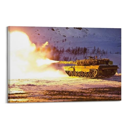 KTIN Militär-Poster Norwegische Armee Leopard 2 Panzer Poster Dekorative Malerei Leinwand Wandposter und Kunstdruck Moderne Familie Schlafzimmer Dekor Poster 60 x 90 cm von KTIN