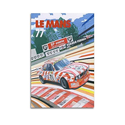 KTIN Racing Cover Poster BMW 3.0 Csl Vintage Performance Sportwagen Poster Dekorative Malerei Leinwand Wandposter und Kunstdruck Moderne Familie Schlafzimmer Dekor Poster 40 x 60 cm von KTIN