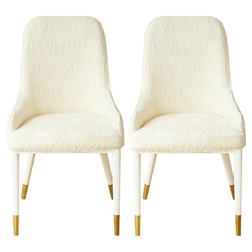 2er-Pack Ohrensessel-Schoner Mit Ergonomischer Kontur – Schonbezüge Aus Hochwertigem Stretchgewebe, Pflegeleichter Möbelschutz For Den Einsatz Zu Hause Und Im Gastgewerbe(Creamywhite,Set of 2) von KTLCNDF