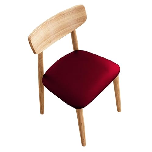 2er-Pack Premium-Stuhlschoner – Schonbezüge aus Kunstleder mit spritzwassergeschützter Barriere, Pflegeleichte, gepolsterte Schoner for Zuhause und den Essbereich(Red,16" W x 18" L 2PCS) von KTLCNDF