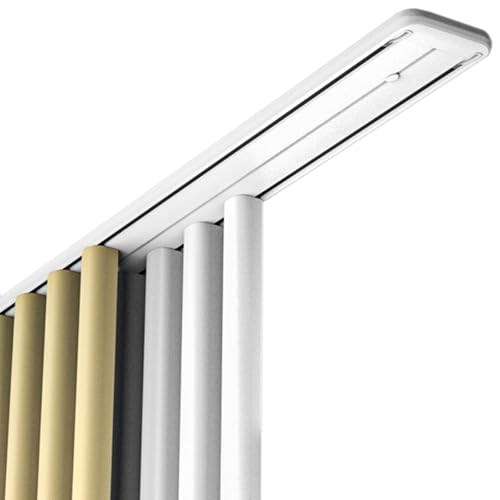 Doppeltes Vorhangschienensystem zur Deckenmontage – verstellbare Aluminiumschiene mit versteckten Rollen, flaches Design for sanftes Gleiten (mehrere Größen)(2.4m/7.9ft/94inch) von KTLCNDF