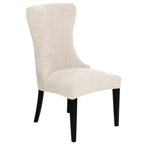 KTLCNDF 2-teilige Stretch-Schonbezüge for Ohrensessel – Weicher Spandex-Stoff, Maschinenwaschbar, Hellgrüne Akzentbezüge for Wohn- Und Esszimmer(Beige,Set of 1) von KTLCNDF