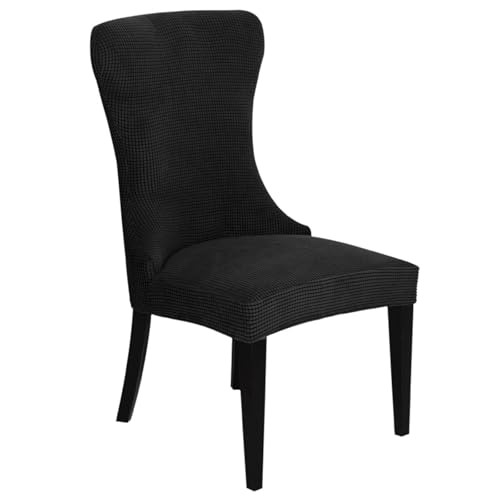 KTLCNDF 2-teilige Stretch-Schonbezüge for Ohrensessel – Weicher Spandex-Stoff, Maschinenwaschbar, Hellgrüne Akzentbezüge for Wohn- Und Esszimmer(Black,Set of 1) von KTLCNDF