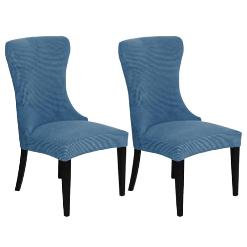 KTLCNDF 2-teilige Stretch-Schonbezüge for Ohrensessel – Weicher Spandex-Stoff, Maschinenwaschbar, Hellgrüne Akzentbezüge for Wohn- Und Esszimmer(Blue,Set of 2) von KTLCNDF
