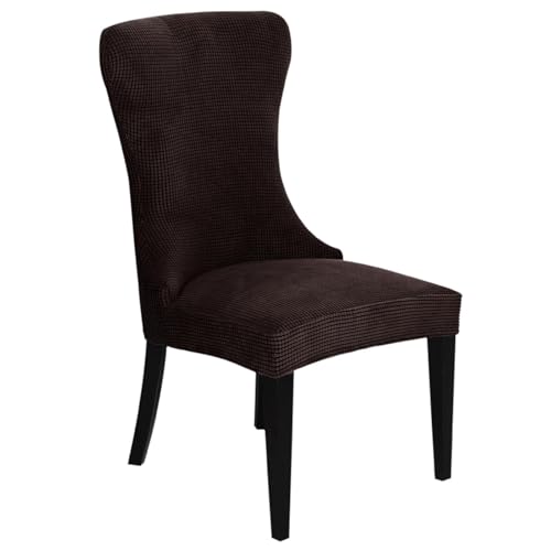 KTLCNDF 2-teilige Stretch-Schonbezüge for Ohrensessel – Weicher Spandex-Stoff, Maschinenwaschbar, Hellgrüne Akzentbezüge for Wohn- Und Esszimmer(Dark Brown,Set of 1) von KTLCNDF