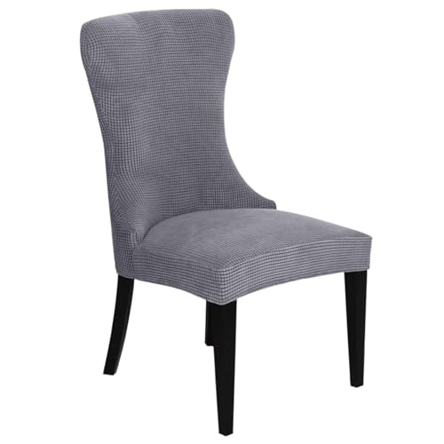 KTLCNDF 2-teilige Stretch-Schonbezüge for Ohrensessel – Weicher Spandex-Stoff, Maschinenwaschbar, Hellgrüne Akzentbezüge for Wohn- Und Esszimmer(Grey B,Set of 1) von KTLCNDF