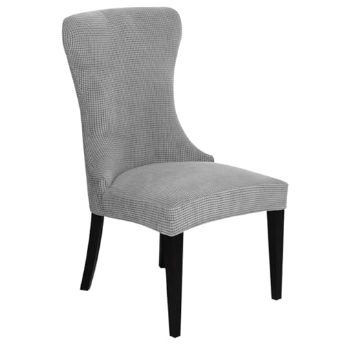 KTLCNDF 2-teilige Stretch-Schonbezüge for Ohrensessel – Weicher Spandex-Stoff, Maschinenwaschbar, Hellgrüne Akzentbezüge for Wohn- Und Esszimmer(Grey a,Set of 1) von KTLCNDF