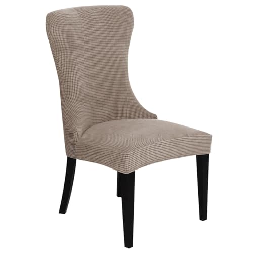 KTLCNDF 2-teilige Stretch-Schonbezüge for Ohrensessel – Weicher Spandex-Stoff, Maschinenwaschbar, Hellgrüne Akzentbezüge for Wohn- Und Esszimmer(Khaki,Set of 1) von KTLCNDF