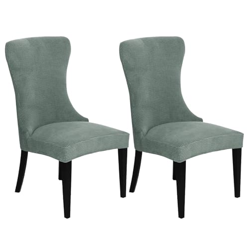 KTLCNDF 2-teilige Stretch-Schonbezüge for Ohrensessel – Weicher Spandex-Stoff, Maschinenwaschbar, Hellgrüne Akzentbezüge for Wohn- Und Esszimmer(Light Green,Set of 2) von KTLCNDF
