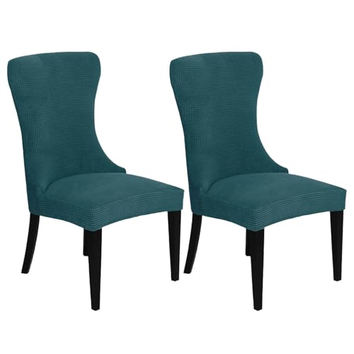 KTLCNDF 2-teilige Stretch-Schonbezüge for Ohrensessel – Weicher Spandex-Stoff, Maschinenwaschbar, Hellgrüne Akzentbezüge for Wohn- Und Esszimmer(Teal,Set of 2) von KTLCNDF