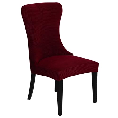 KTLCNDF 2-teilige Stretch-Schonbezüge for Ohrensessel – Weicher Spandex-Stoff, Maschinenwaschbar, Hellgrüne Akzentbezüge for Wohn- Und Esszimmer(Wine Red,Set of 1) von KTLCNDF