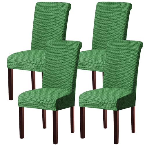 KTLCNDF 2-teiliges Stuhlhussen-Set for Esszimmerstühle – Weicher, Dehnbarer Stuhlbezug Aus Samt for Esszimmer Und Küche, Waschbarer, Abnehmbarer Bezug(Green,4) von KTLCNDF