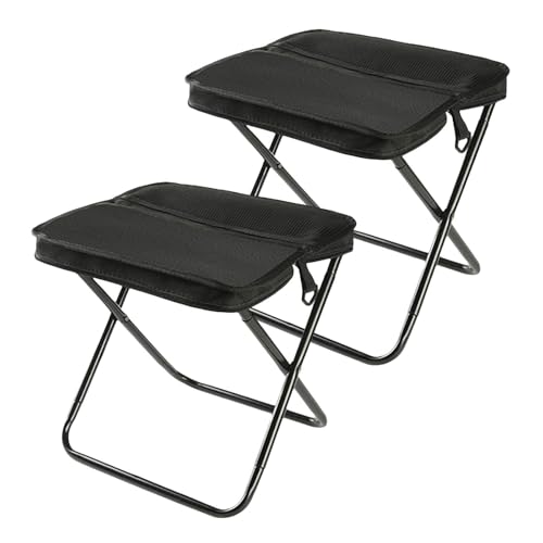 KTLCNDF 2er-Pack Faltbare Rucksackhocker – Leichte Campingstühle Aus Aluminium Mit Schultergurten, Tragbare Sitze for Wandern, Angeln, Picknicken(2pcs*c,L) von KTLCNDF