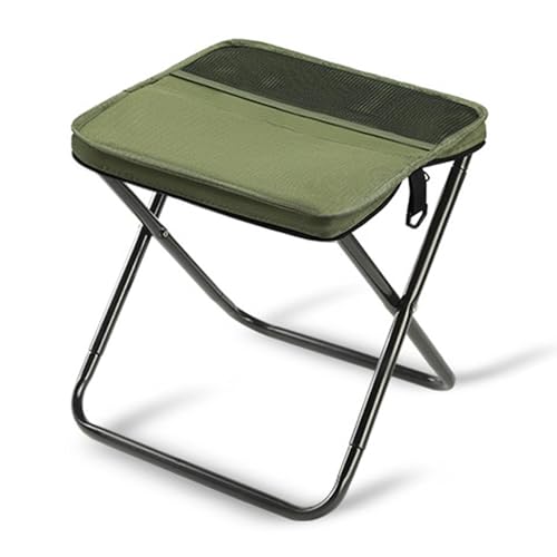 KTLCNDF 2er-Pack Faltbare Rucksackhocker – Leichte Campingstühle Aus Aluminium Mit Schultergurten, Tragbare Sitze for Wandern, Angeln, Picknicken(Green,M) von KTLCNDF