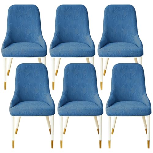 KTLCNDF 2er-Pack Ohrensessel-Schoner Mit Ergonomischer Kontur – Schonbezüge Aus Hochwertigem Stretchgewebe, Pflegeleichter Möbelschutz for Den Einsatz Zu Hause Und Im Gastgewerbe(Blue,Set of 6) von KTLCNDF