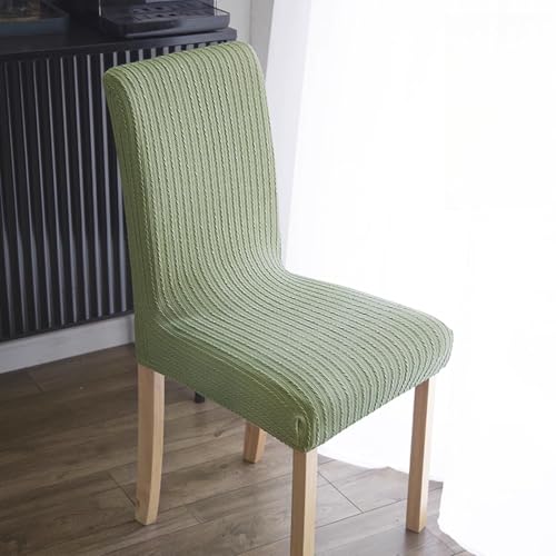 KTLCNDF 4er-Set Stuhlhussen for Esszimmerstühle – Stretch-Stuhlhussen for Parson-Stühle (Hellgrau) – Passend for Stühle Mit Einer Rückenhöhe Von 55–60 cm(Matcha 4 Packs,Chair Back Height 45-55) von KTLCNDF