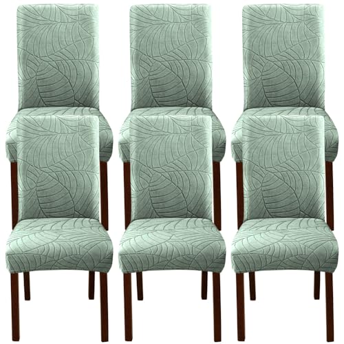 KTLCNDF Hellgraue Stretch-Jacquard-Esszimmerstuhl-Schonbezüge, 4er-Set – Elastische Stoffbezüge for Sitzgelegenheiten Zu Hause(Fruit Green,6) von KTLCNDF