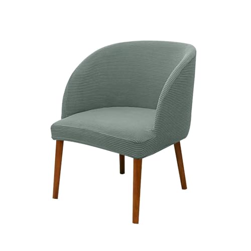 KTLCNDF Khaki Wingback Chair Slipcovers Set of 4 - Stretch Curved Back Covers for Dining & Living Room(Matcha Green,1_MEDIUM) von KTLCNDF