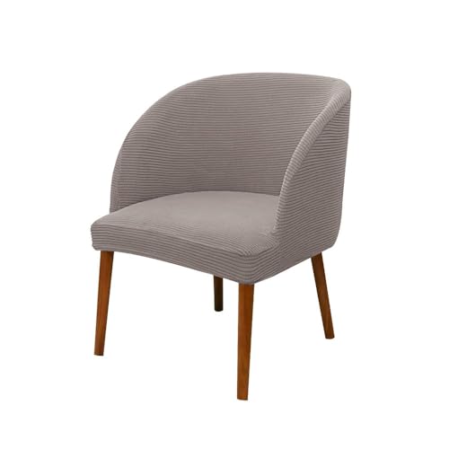 KTLCNDF Khaki Wingback Chair Slipcovers Set of 4 - Stretch Curved Back Covers for Dining & Living Room(Taupe,1_MEDIUM) von KTLCNDF