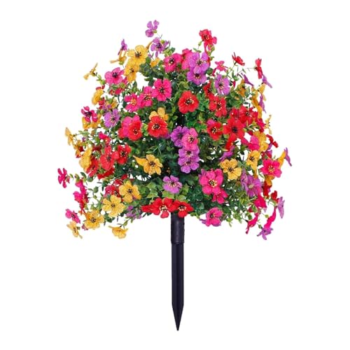KTLCNDF Künstliche Geranienblüten Mit Erdspießen – Set Mit Realistischen Kunstpflanzen for Garten Und Heimdekoration(Colour) von KTLCNDF