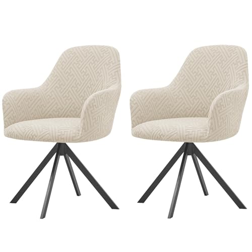 KTLCNDF Samtschoner for Sessel – Set mit 1/2/4/6 Stretch-Schonbezügen for Stühle mit gebogener Rückenlehne und Armlehnen – weicher Schutz for Büro- und Esszimmerstühle(Dark Gray,2PCS) von KTLCNDF
